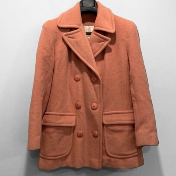 Laura pink Mohair Double Breasted Coat size large - Picture 4 of 14